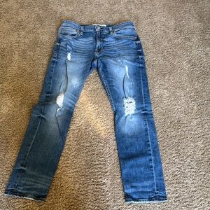 Men's Blue Distressed Jeans